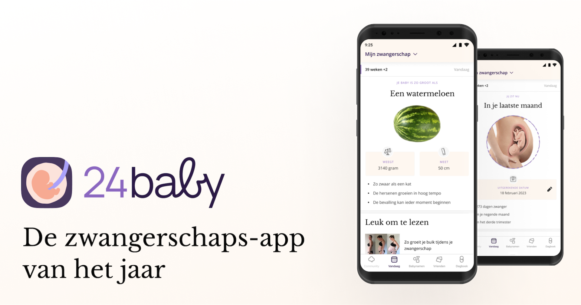 24Baby Best App of the year 2022 - Health & Lifestyle - 24Baby.nl Best App of the Year 2022